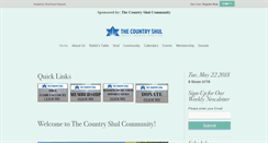 Desktop Screenshot of countryshul.org